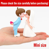 2.2" Wedding Cake Topper Bride Groom, Resin Couple Statue Decorative