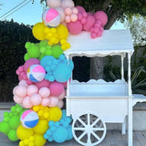Summer Pool Party Decorations Tropical 162pcs Pastel Colorful