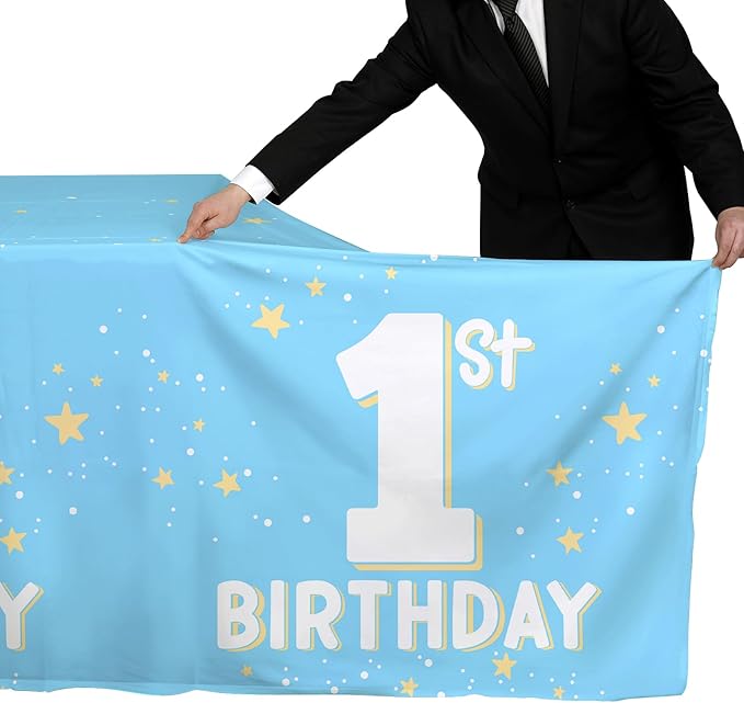 Baby Blue Party Supplies Set 1st Birthday Decorations Includes 2