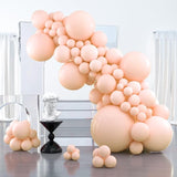 PartyWoo Pastel Orange Balloons 100 pcs Different Sizes of 36 18 12