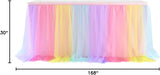 Rainbow Table Skirt for Baby Shower Girl Birthday Party 14ft