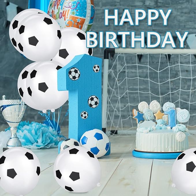 Ainiv 20 PCS Soccer Balloons, Football Theme Party Supplies Balloons,