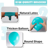 PartyWoo Teal Balloons 100pcs 12 Inch Turquoise Dark Teal Latex