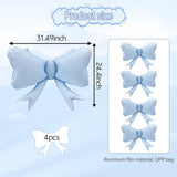 4pcs Jumbo Oversized Ribbon Balloons Coquette Bow Balloons Bow Party
