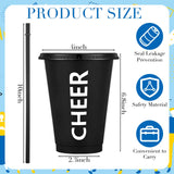 Domensi 20 Pcs Cheer Cup Gift Bulk for Team 16 oz Plastic Ballet Dance