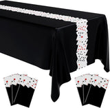 Oudain 6 Pcs Casino Night Tablecloth Casino Theme Party Decorations