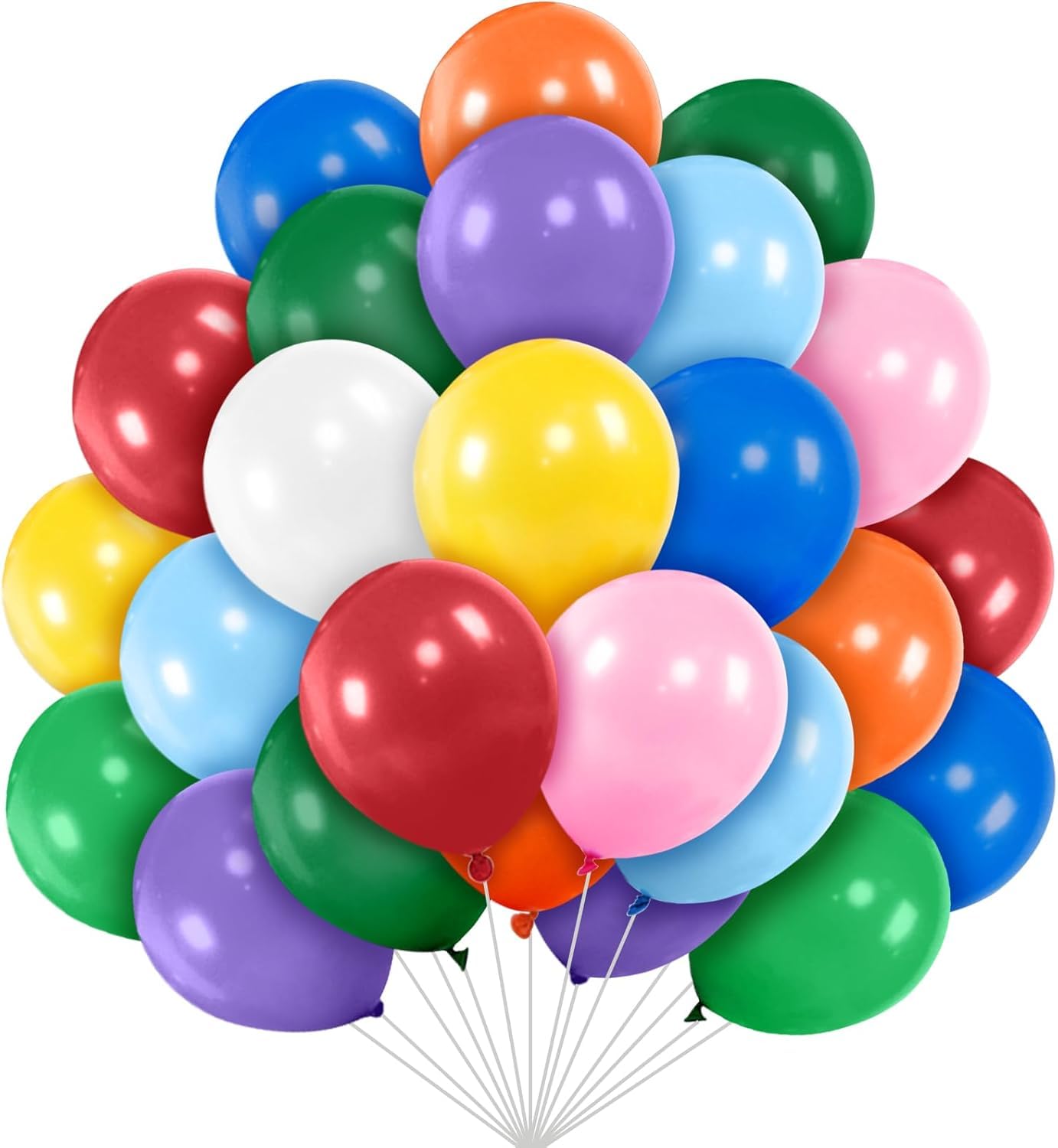 200pcs Balloons 5 Inch Assorted Colors Mini Rainbow Latex Balloons