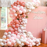 Pastel Pink Balloon Garland Double Stuffed Baby Pink Balloons Arch