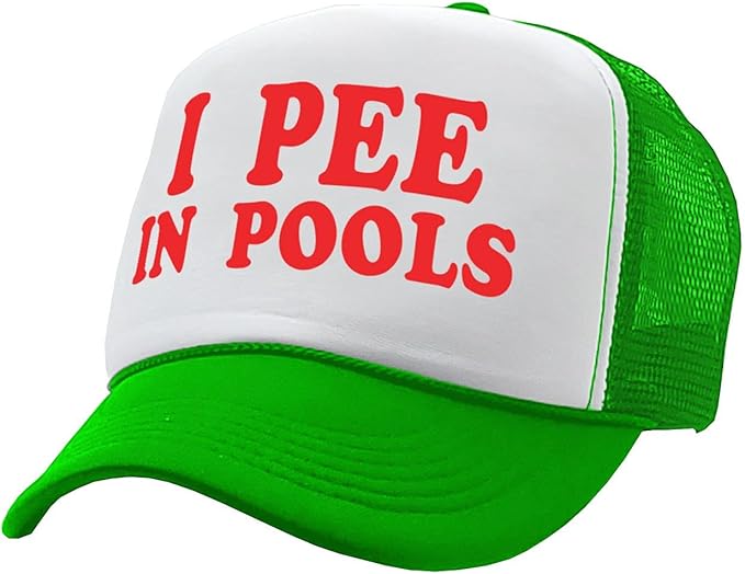 I Pee in Pools - Funny Dare Gag Gift Joke - Vintage Retro Style #3