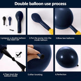 Navy Blue Black Balloon Arch Kit Double Stuffed, Dark Lavender-Blue