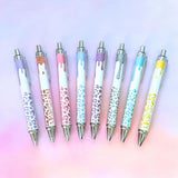 Cheetah Dripping Pens 8PC - Black Ballpoint Pens for Home & Office -