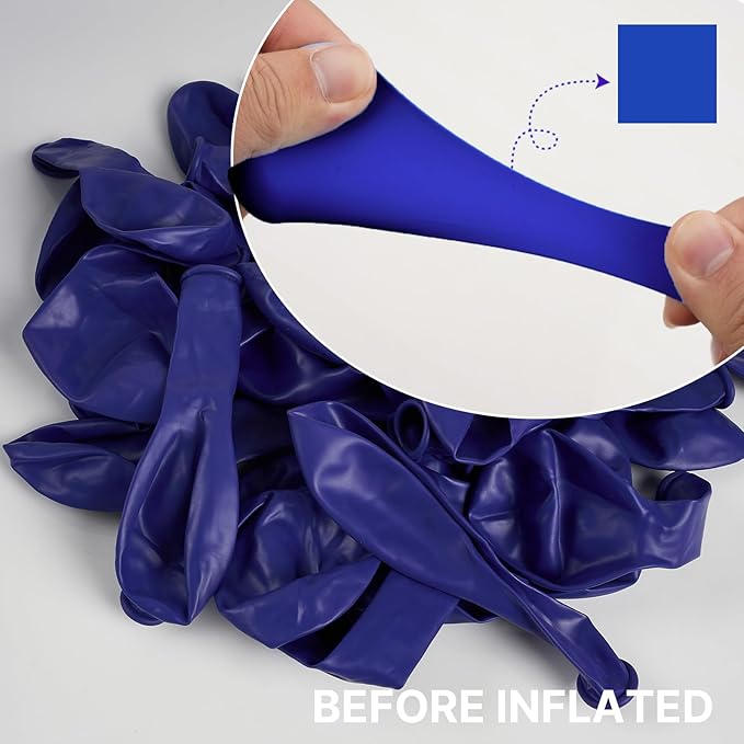 PartyWoo Royal Blue Balloons 100pcs Different Sizes Pack of 36 18 12