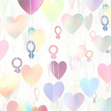 Engagement Bachelorette Party-Decorations Iridescent Heart-Ring