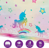 WERNNSAI 2PCS Unicorn Table Cloths - Unicorn Birthday Decorations