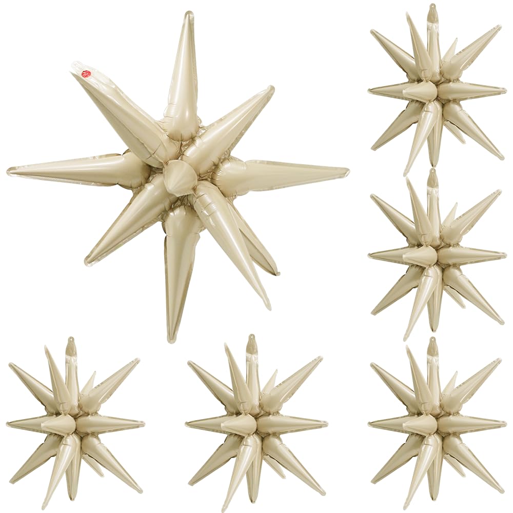 22'' 4D Spiky Star Balloon Magic One-Piece 14-Pointed Star Cone