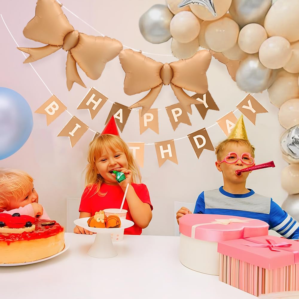 4pcs Jumbo Oversized Ribbon Balloons Coquette Bow Balloons Bow Pa Maca