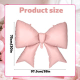 4Pcs Giant Bow Balloons, 97.5cm/38in Big Elegant Coquette Theme Pink