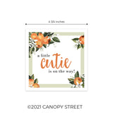 Little Cutie Baby Shower Beverage Napkins / 48 Citrus Cocktail Napkins