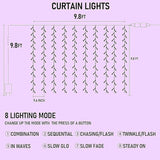 Dazzle Bright 300 LED Christmas Curtain String Lights Halloween