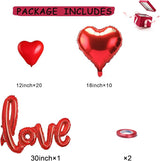 Valentine's Day Decorations Set 1000 Rose Petals & 31 Red Heart
