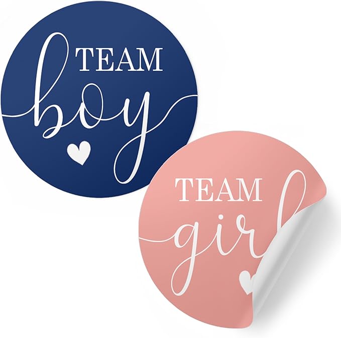 Navy and Blush Gender Reveal Party Team Blue Boy or Team Pink Girl