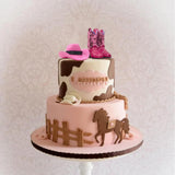 BiBo Cowgirl Cake Topper First Rodeo Birthday Cupcake Decorations Girl