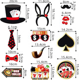 Casino Theme Party Decorations Tumwisk 30PCS Las Vegas Photo Booth