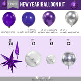 yeewaka chrome purple silver disco balloon garland arch kit 120pcs