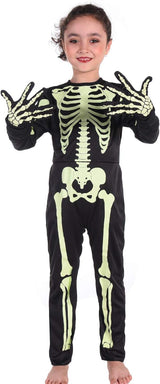 Kids Skeleton Costumes Halloween Costume Glow in The Dark Child