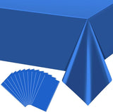 12Pcs Navy Blue Tablecloths,Disposable Plastic Tablecloth,Waterproof