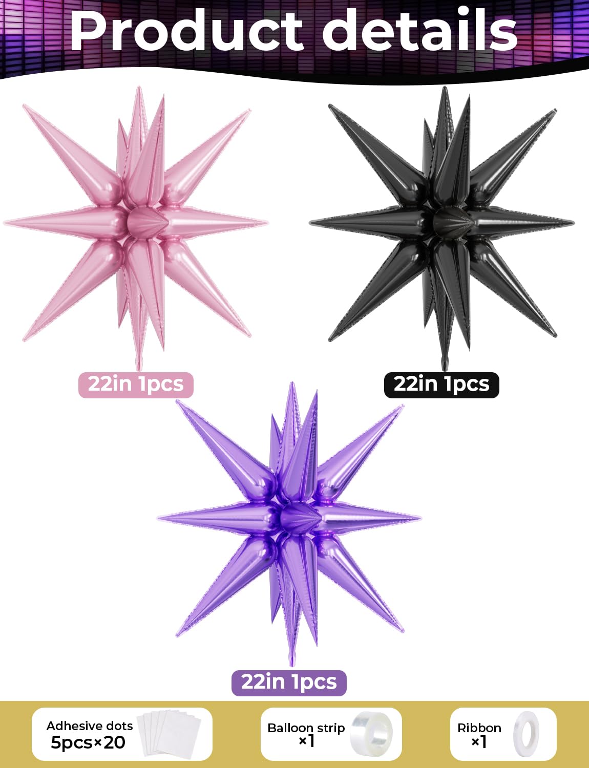 Pink and Purple Balloon Arch Garland Kit, 109PCS Pink Purple Black