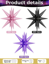 Pink and Purple Balloon Arch Garland Kit, 109PCS Pink Purple Black