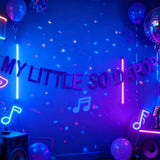 “MY LITTLE SODA POP” Kpop Music Movie Party Banner, Purple Soda Theme