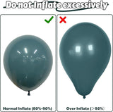 Blue White Balloons Dusty Blue White Beige Balloons 60PCS 12INCH