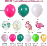 Flamingo Tropical Balloon Arch Kit for Luau & Pool Party Decorations