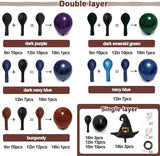 Halloween Balloon Arch Double Stuffed Dark Green Navy Blue Burgundy