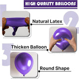 PartyWoo Metallic Purple Balloons 140pcs Different Sizes of 18 12 10