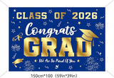 Graduation Decorations 2026 Blue and Gold Set, Congrats Grad Decor