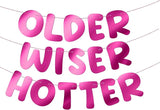 Fulmoon Set of 3 Pre Strung Older Wiser Hotter Glitter Banner Funny #8