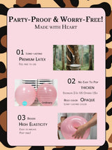 Soonlyn Cheetah Print Balloon Arch Kit,150pcs Pink Black Brown