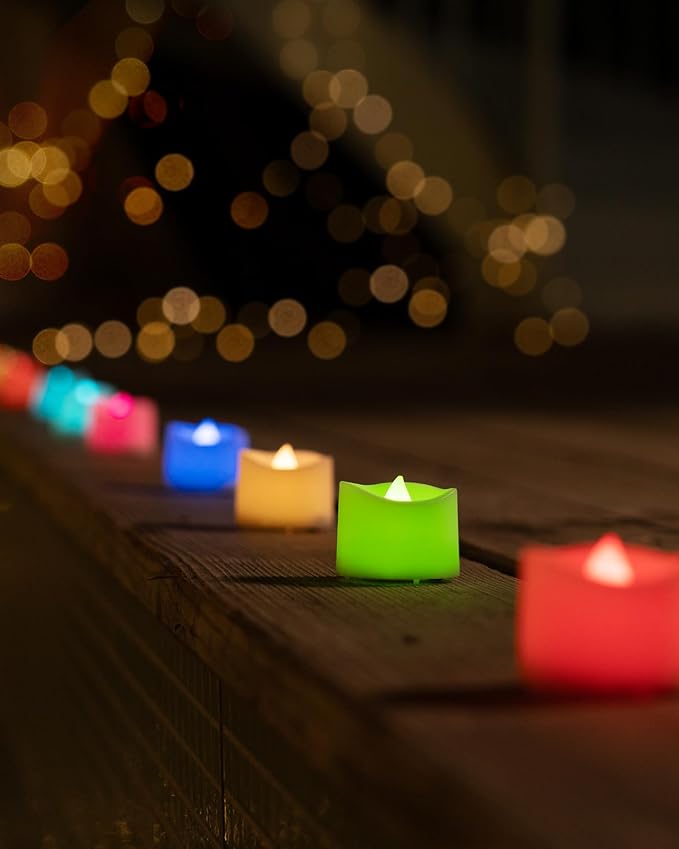 Homemory Multi Color Changing Tea Lights Battery Operated, 7-Color