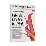 Newspapers Wall art Trendy Retro Bar Cart Decor Feminist Wall Art New