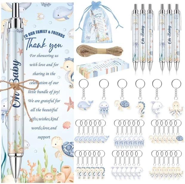 145 Pieces Under the Sea Baby Shower Favors for Guest Ocean Animal