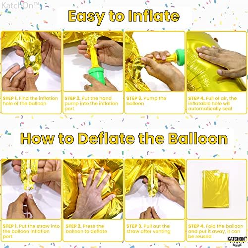 KatchOn, Giant Gold 5 Balloon Number - 40 Inch | Golden 5 Balloon, 5