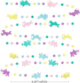 Easter Party Decorations Pastel Easter Bunny Circle Dot Garland