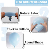 PartyWoo Baby Blue Balloons 100 pcs Different Sizes of 36 18 12 10 5