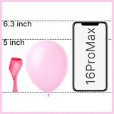 PartyWoo Pearl Pink Balloons 100pcs 5 Inch Light Pastel Baby Pale