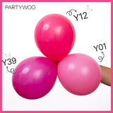 PartyWoo Hot Pink Balloons 100 pcs Different Sizes of 36 18 12 10 5