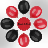 Red and Black Latex Balloons, 67 12 Inch Black and Red Party Balloons