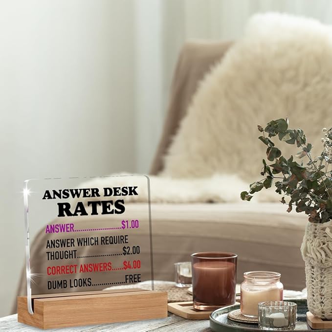 Funny Office Gifts for Coworkers, Boss Gifts, Answer Desk Rates